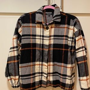 Madewell women plaid flannel shirt. Size S